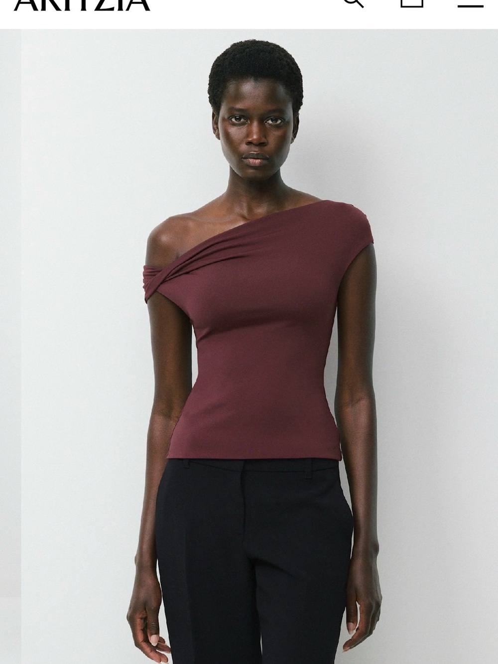 Aritzia Original Contour Ravish Top - burgundy / plum